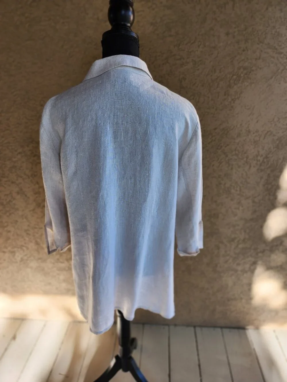 Vintage Minimalist 100% Linen Blazer Quite Luxury Coastal Grandma Neutral Beige